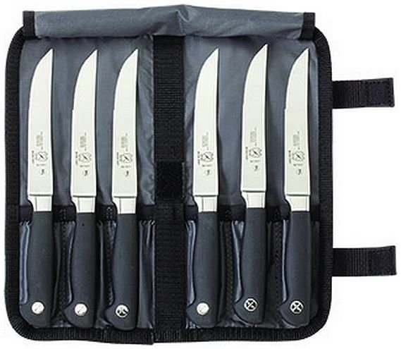 Mercer Cutlery Forged Steak Knives In Cloth Roll - 7 PC Set Genesis Collection 1 Mercer Cutlery Forged Steak Knives In Cloth Roll - 7 PC Set Genesis Collection