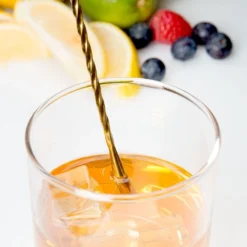 Mercer Barfly 15.75" Classic Bar Spoon | Gold Plated -Kitchen Supplies mercer barfly gold plated teardrop bar spoon mixing 1