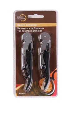 Mercer Culinary 2-Piece Black Waiter's Corkscrew Pack