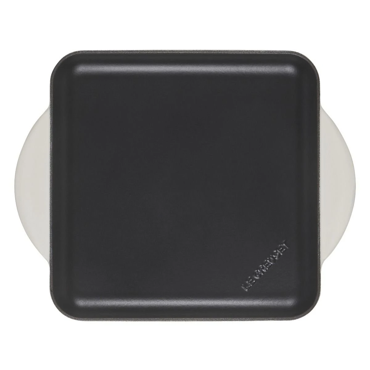 Le Creuset 9.5" Square Signature Enameled Cast Iron Griddle Pan | Meringue White 2 Le Creuset 9.5" Square Signature Enameled Cast Iron Griddle Pan | Meringue White - Image 2