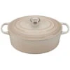 Le Creuset 6.75 Qt. Oval Signature Dutch Oven With Stainless Steel Knob | Meringue White