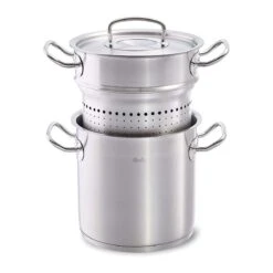 Fissler Original-Profi Collection Stainless Steel Multipot With Steamer Insert + Lid | 6.3 Qt.
