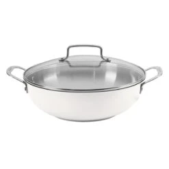 Cuisinart Matte White Stainless Steel All Purpose Pan With Cover | 12"