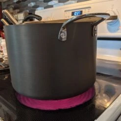 Swiss Diamond | Hard Anodized Induction 8-Quart Nonstick Stock Pot With Glass Lid -Kitchen Supplies onburner casserole