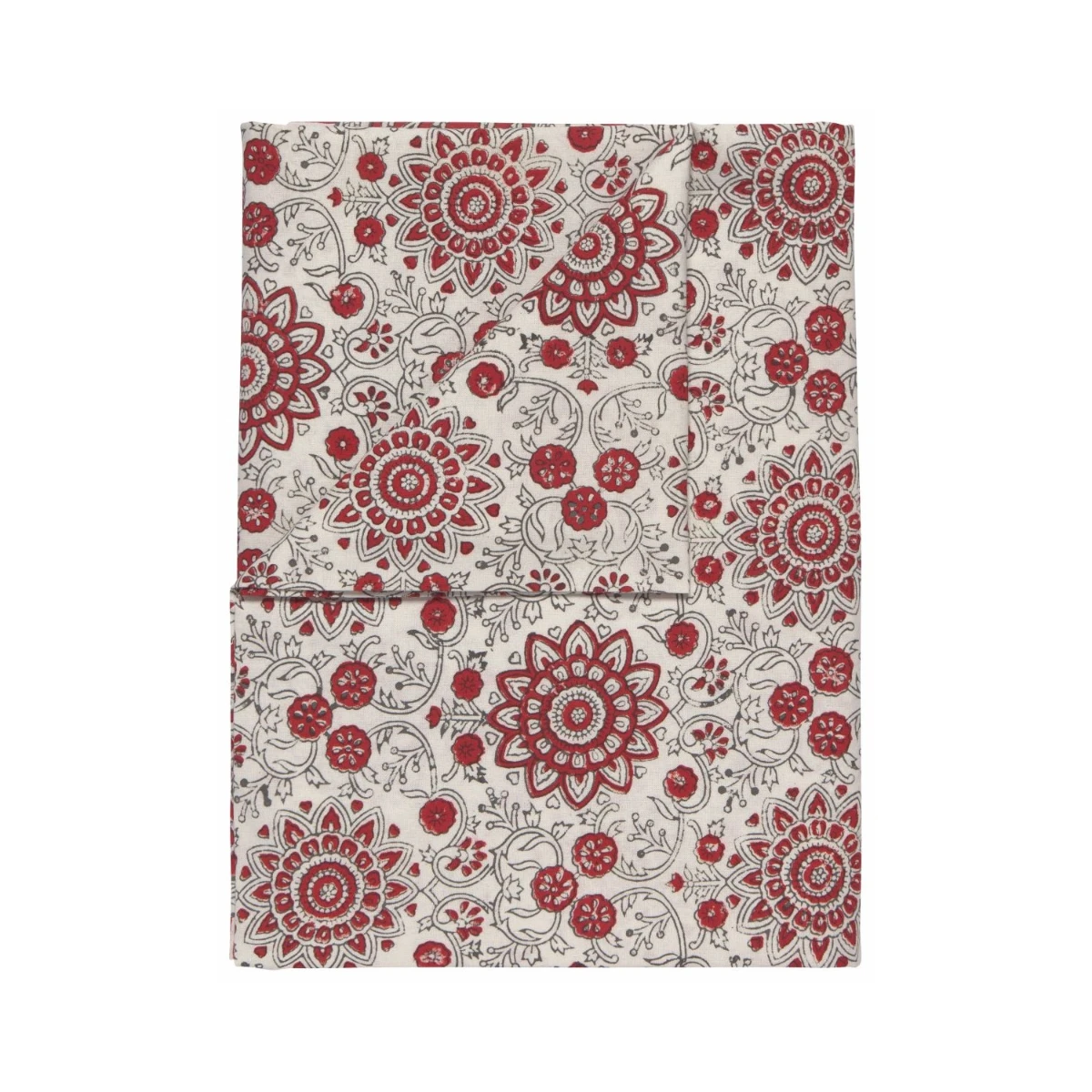 Danica Heirloom 60" X 90" Block Print Tablecloth | Passionflower 2 Danica Heirloom 60" X 90" Block Print Tablecloth | Passionflower - Image 2