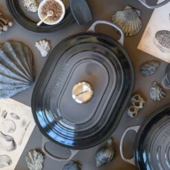 Le Creuset 3.75 Qt. Oval Signature Casserole With Stainless Steel Knob | Oyster Grey -Kitchen Supplies oy