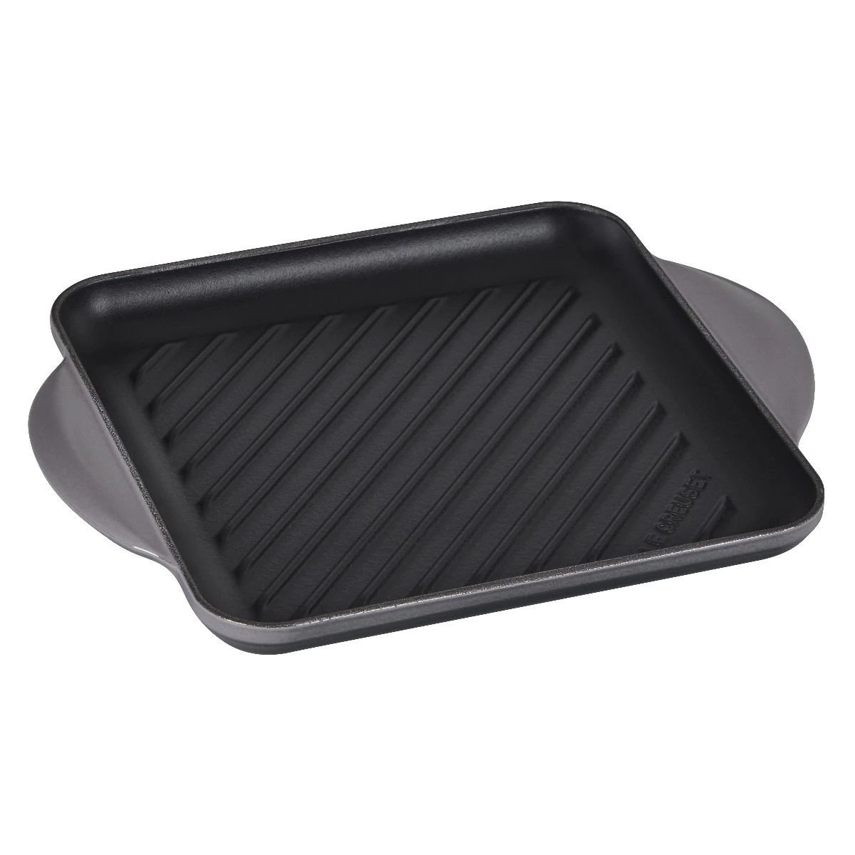 Le Creuset 9.5" Square Signature Enameled Cast Iron Grill Pan | Oyster Grey 1 Le Creuset 9.5" Square Signature Enameled Cast Iron Grill Pan | Oyster Grey
