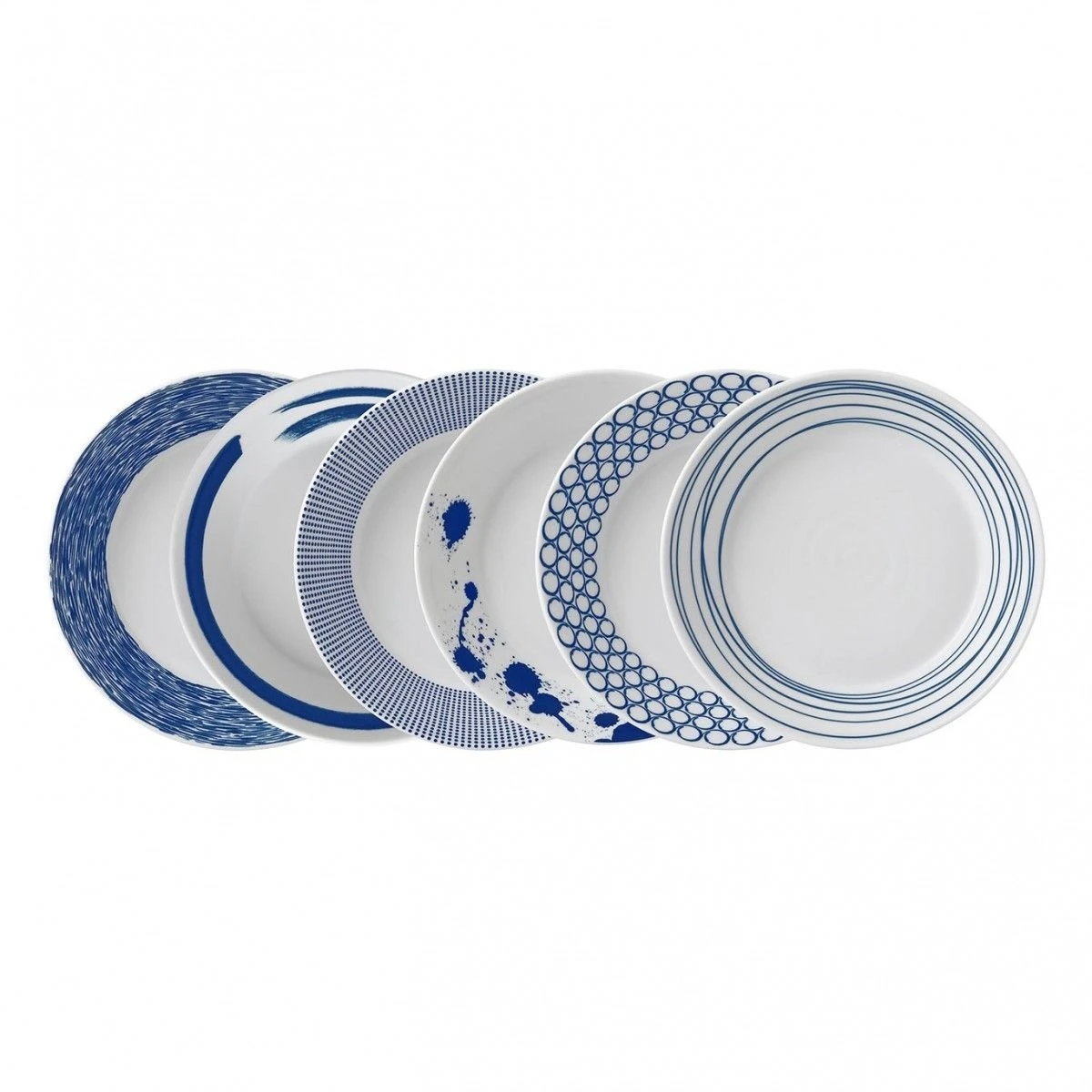 Royal Doulton Pacific Mixed 8.6" Pasta Bowls Set Of 6 2 Royal Doulton Pacific Mixed 8.6" Pasta Bowls Set Of 6 - Image 2