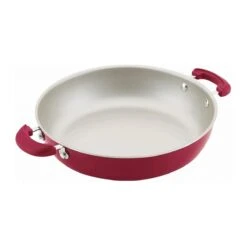 Rachael Ray 8-Piece Enameled Stacking Cookware Set | Red Shimmer -Kitchen Supplies redshim3