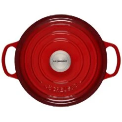 Le Creuset 10-Piece Signature Cookware Set With Stainless Steel Knobs | Cerise/Cherry Red -Kitchen Supplies redutch2