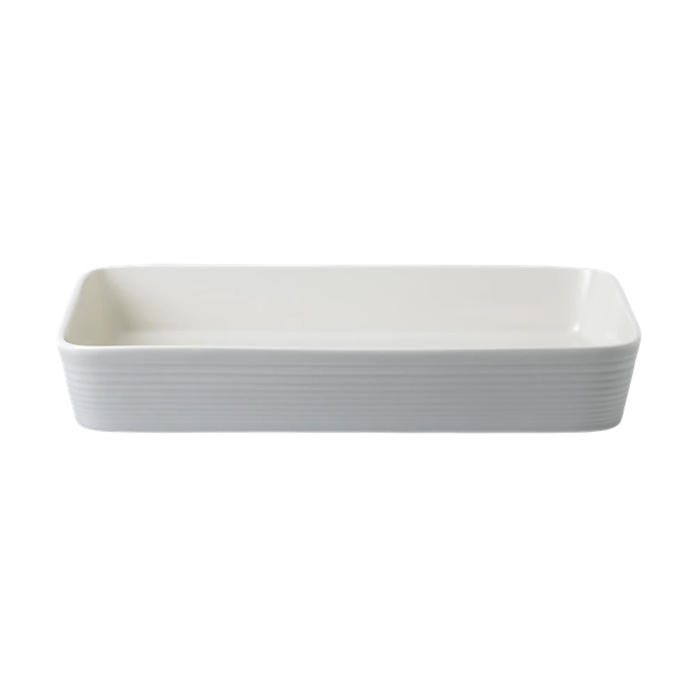 Royal Doulton Gordon Ramsay Maze Collection 2.5 Qt. Rectangular Roaster | Light Grey 1 Royal Doulton Gordon Ramsay Maze Collection 2.5 Qt. Rectangular Roaster | Light Grey