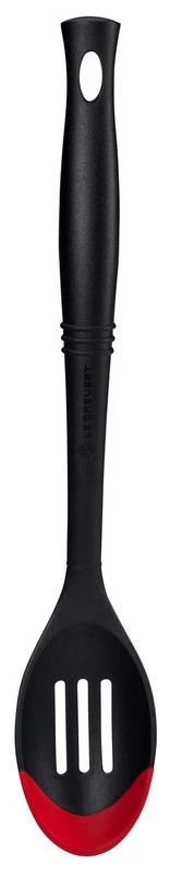 Le Creuset Revolution® Bi-Material Slotted Spoon | Cerise/Cherry Red