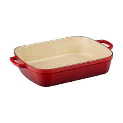 Le Creuset 10-Piece Signature Cookware Set With Stainless Steel Knobs | Cerise/Cherry Red -Kitchen Supplies roaster