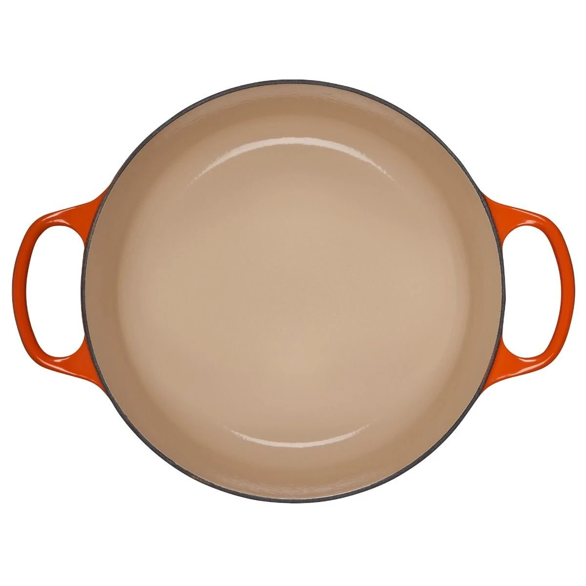 Le Creuset 5.5 Qt. Round Signature Cast Iron Dutch Oven With Stainless Steel Knob | Flame Orange 3 Le Creuset 5.5 Qt. Round Signature Cast Iron Dutch Oven With Stainless Steel Knob | Flame Orange - Image 3