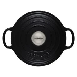 Le Creuset 3.5 Qt. Round Signature Dutch Oven With Stainless Steel Knob | Licorice -Kitchen Supplies rs11437 ls2501 2220ss 3 lpr