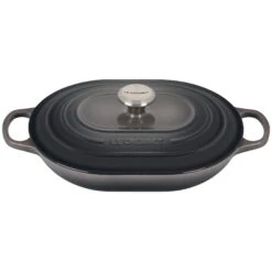 Le Creuset 3.75 Qt. Oval Signature Casserole With Stainless Steel Knob | Oyster Grey
