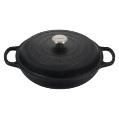 Le Creuset 3.5 Qt. Signature Enameled Cast Iron Braiser With Stainless Steel Knob | Licorice