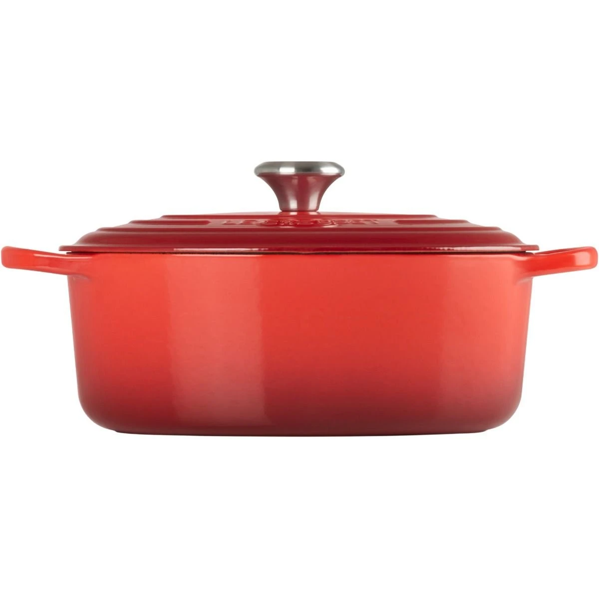 Le Creuset 5 Qt. Oval Signature Dutch Oven With Stainless Steel Knob | Cerise/Cherry Red 2 Le Creuset 5 Qt. Oval Signature Dutch Oven With Stainless Steel Knob | Cerise/Cherry Red - Image 2