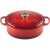 Le Creuset 5 Qt. Oval Signature Dutch Oven With Stainless Steel Knob | Cerise/Cherry Red