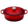 Le Creuset 2.75 Qt. Oval Signature Dutch Oven With Stainless Steel Knob | Cerise/Cherry Red