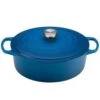 Le Creuset 5 Qt. Oval Signature Dutch Oven With Stainless Steel Knob | Marseille Blue
