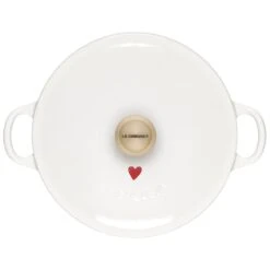 Le Creuset L'Amour 2.75 Qt. Enameled Cast Iron Soup Pot With Gold Knob & Heart Applique | White 10 Le Creuset L'Amour 2.75 Qt. Enameled Cast Iron Soup Pot With Gold Knob & Heart Applique | White -Kitchen Supplies rs13474 l2574 2216hlg 3