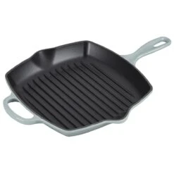 Le Creuset 10.25" Signature Square Grill Skillet | Sea Salt