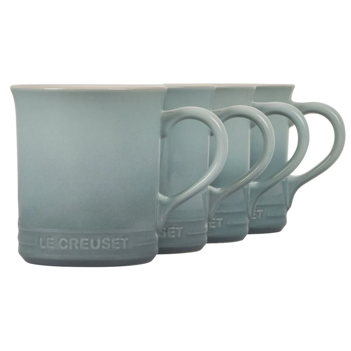 Le Creuset 14oz Mugs Set Of 4 | Sea Salt 2 Le Creuset 14oz Mugs Set Of 4 | Sea Salt - Image 2