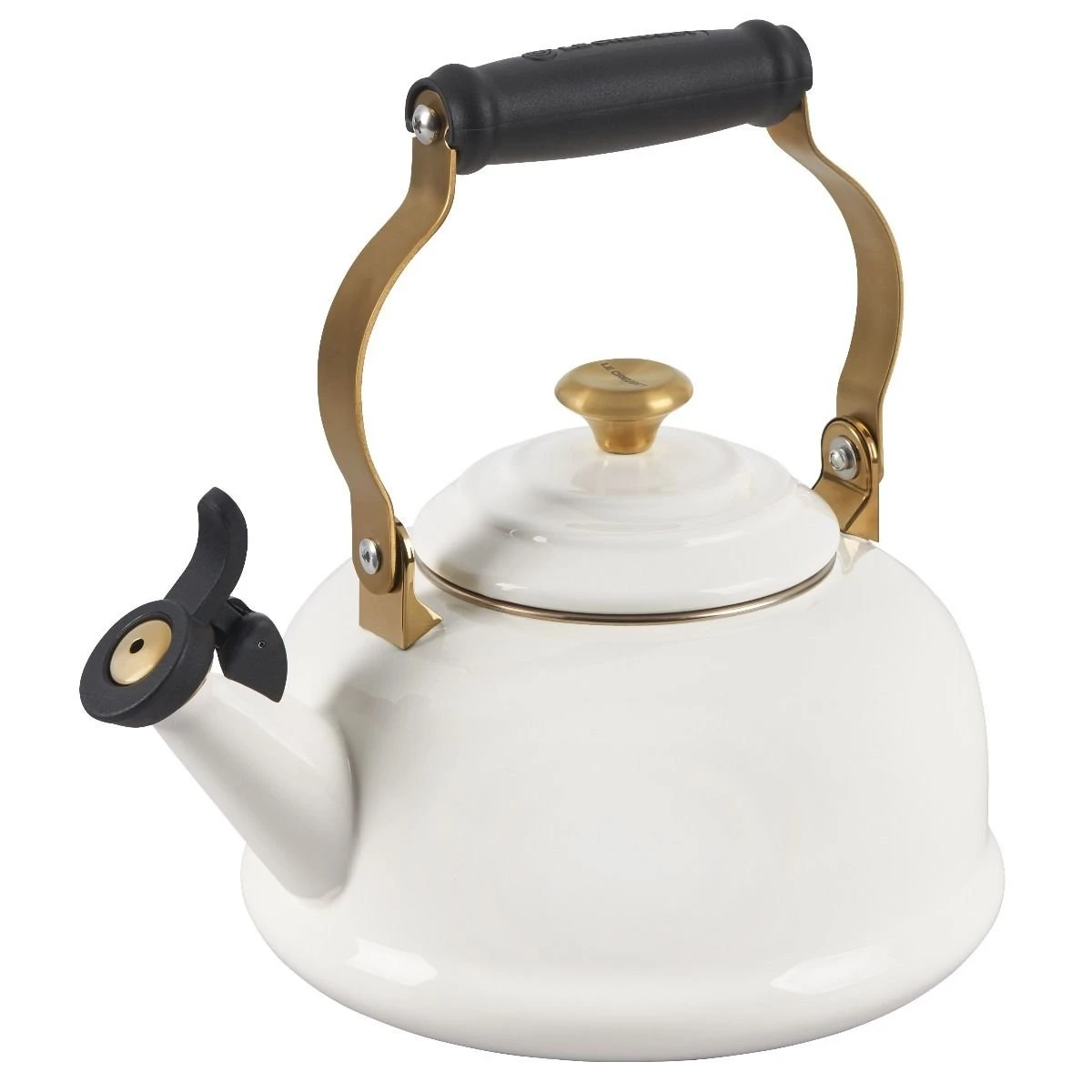 Le Creuset 1.7 Qt. Whistling Kettle | Noel (White & Gold)