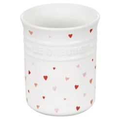 Le Creuset L'Amour 1 Qt. Utensil Crock With Heart Applique | White