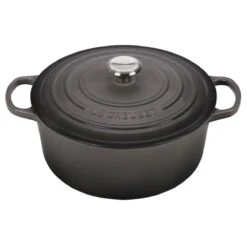Le Creuset 7.25 Qt. Round Signature Dutch Oven With Stainless Steel Knob | Oyster Grey