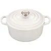 Le Creuset 3.5 Qt. Round Signature Dutch Oven With Stainless Steel Knob | White