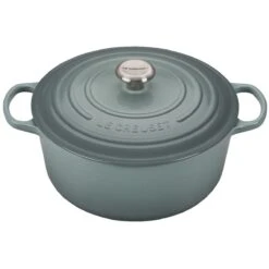Le Creuset 7.25 Qt. Round Signature Dutch Oven With Stainless Steel Knob | Sea Salt