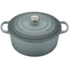 Le Creuset 9 Qt. Round Signature Dutch Oven With Stainless Steel Knob | Sea Salt