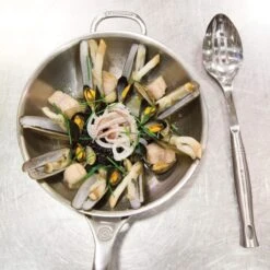 Le Creuset 3.5 Qt. Tri-Ply Stainless Steel Saucier Pan With Lid & Helper Handle 5 Le Creuset 3.5 Qt. Tri-Ply Stainless Steel Saucier Pan With Lid & Helper Handle -Kitchen Supplies s1