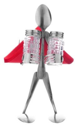 Forked Up Art Spoon Table Topper - Shaker And Napkin Holder