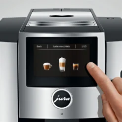 Jura S8 Multifunction Automatic Coffee & Espresso Machine | Chrome -Kitchen Supplies s8 emo cr screen rotary en print eng 20168