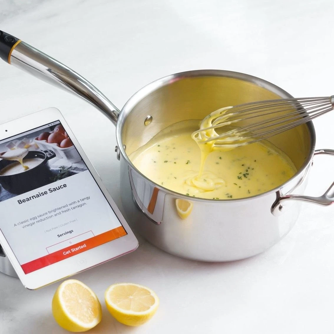 Hestan Cue 3.5 Qt. Smart Sauce Pot | Stainless Steel 6 Hestan Cue 3.5 Qt. Smart Sauce Pot | Stainless Steel - Image 6