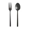 Fortessa Arezzo Brushed Black Serving Fork & Spoon Set