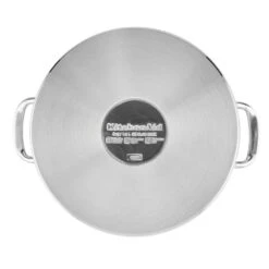 KitchenAid Stainless Steel 3-Ply Base Stockpot With Lid | 8 Qt. -Kitchen Supplies steel3