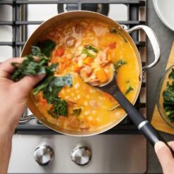 KitchenAid Stainless Steel 3-Ply Base Stockpot With Lid | 8 Qt. -Kitchen Supplies steel4