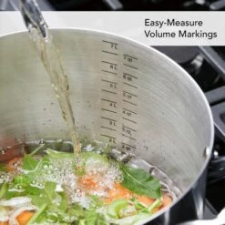 KitchenAid Stainless Steel 3-Ply Base Stockpot With Lid | 8 Qt. -Kitchen Supplies steel7