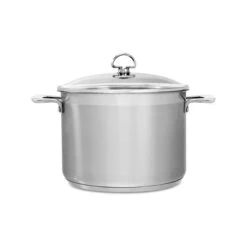 Chantal Induction 21 Stock Pot With Pasta/Steamer Insert + Glass Lid | 8 Qt. -Kitchen Supplies stockpot82