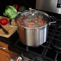 Chantal Induction 21 Stock Pot With Pasta/Steamer Insert + Glass Lid | 8 Qt. -Kitchen Supplies stockpot85