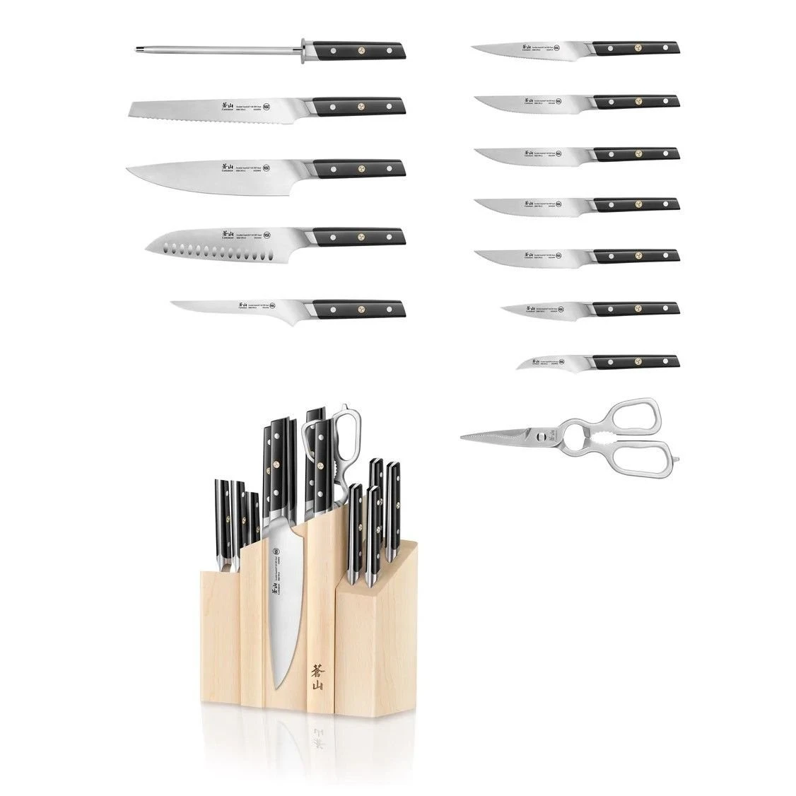 Cangshan Cutlery TC Series Denali 14-Piece Magnetic Knife Block Set 2 Cangshan Cutlery TC Series Denali 14-Piece Magnetic Knife Block Set - Image 2