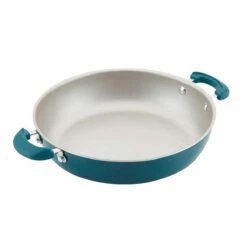 Rachael Ray 8-Piece Enameled Stacking Cookware Set | Teal Shimmer -Kitchen Supplies teal4