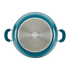 Rachael Ray 8-Piece Enameled Stacking Cookware Set | Teal Shimmer -Kitchen Supplies teal7