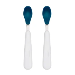 OXO Tot Feeding Spoon Set With Soft Silicone | Navy