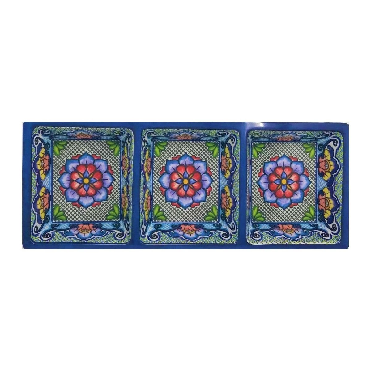 Prepara 3-Section Taco Tray | Blue 2 Prepara 3-Section Taco Tray | Blue - Image 2