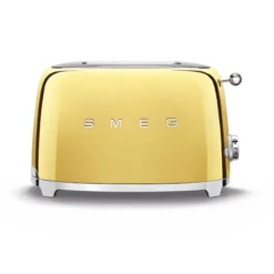 SMEG 2-Slice Toaster | Gold -Kitchen Supplies tsf01gous smeg gold 2 slice toaster